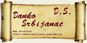 Danko Srbijanac vizit kartica